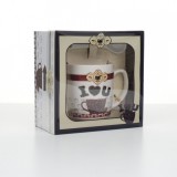 Cana cu lingurita, i love you , 18 ml , ambalaj cadou