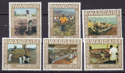 Rwanda 1975 anul productiei MI 760-765 MNH foto