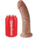 King Cock-Penis Realist 19.5 cm Caramel-PVC, Waterproof, Ventuza