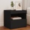 Gossi noptiere cu lumini led, 2 buc., negru, 50x40x45 cm
