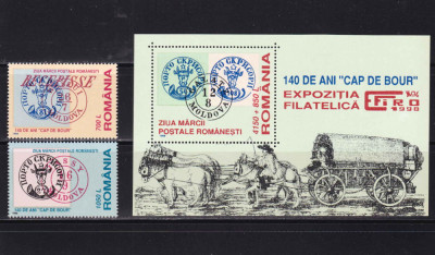 ✅ RO 1998 LP 1460+1461 &amp;quot;Ziua marcii postale rom.&amp;quot; , serie+colita 311 , MNH foto