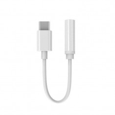 Adaptor Lemontti USB Type-C la port Jack 3.5mm 11cm Alb foto