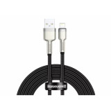 Cumpara ieftin CABLU alimentare si date Baseus Cafule Metal Fast Charging Data Cable pt. smartphone USB la Lightning Iphone 2.4A braided 2m negru &amp;quot;CALJK-B01&amp;quo