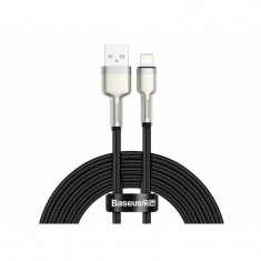 CABLU alimentare si date Baseus Cafule Metal Fast Charging Data Cable pt. smartphone USB la Lightning Iphone 2.4A braided 2m negru &quot;CALJK-B01&quo