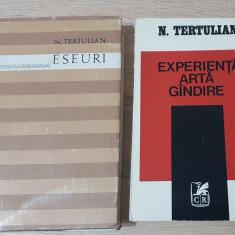 2 titluri N. Tertulian - Eseuri / Experiență, artă, gândire