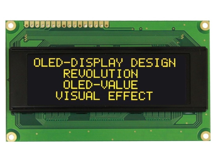 Afișaj OLED alfanumeric 20x4 galben