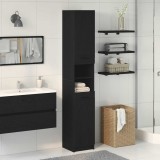 VidaXL Cabinet de baie din stejar negru - 32x34x188.5 cm