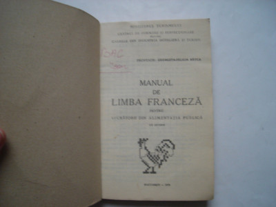 Manual de limba franceza pentru lucratorii din alimentatia publica - G.F. Batca foto