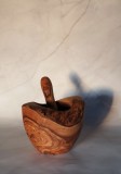 Mojar cu pistil Rustic din lemn de măslin