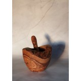 Mojar cu pistil Rustic din lemn de măslin