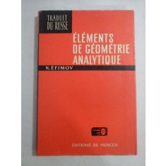 ELEMENTS DE GEOMETRIE ANALYTIQUE - N. EFIMOV