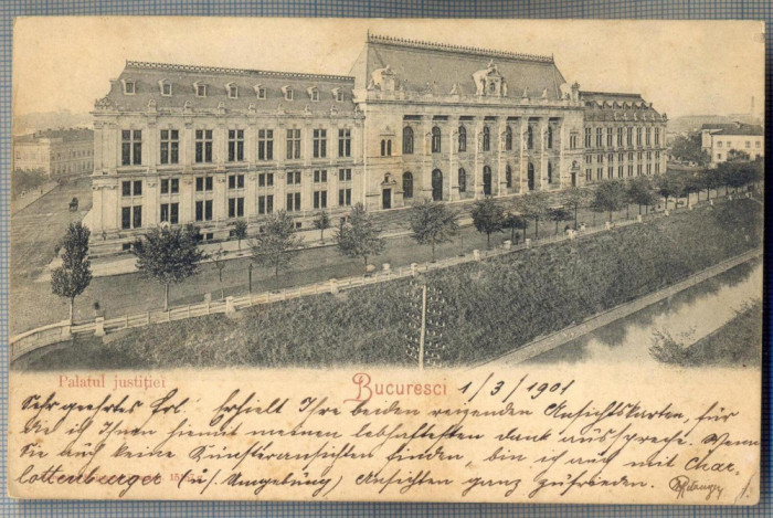 AX 258 CP VECHE -BUCURESTI - PALATUL JUSTITIEI -BUCURESCI - 1901