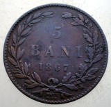 B.683 ROMANIA 5 BANI 1867 W