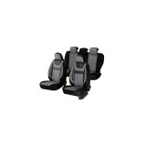 Set Huse Scaun Auto DYNAMIC GRI Textil Piele Ecologica Compatibile Airbag Universale Protectie