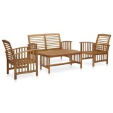 vidaXL Set mobilier de grădină, 4 piese, lemn masiv de acacia 3057971