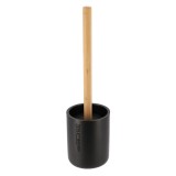 Perie Toaletă Polirăsină / Bambus &ndash; Negru Mat Compoziție Polirăsină + Pvc