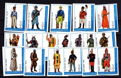 Ajman 1972 Military uniforms imperf. MNH S.675 foto
