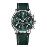Ceas barbatesc Poedagar Cronograf Elegant Casual Data Indici Luminosi Nylon Verde
