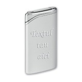 Bricheta Personalizata Argintie, Antivant, Gravata cu Textul Tau