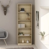 Cumpara ieftin Bibliotecă 5 rafturi stejar sonoma 60x24x175 cm, lemn prelucrat