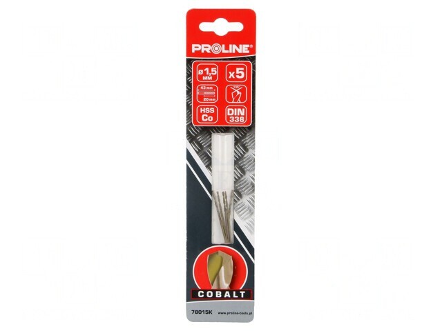 Burghiu Metal 1,5mm HSS-Co 5 Buc.