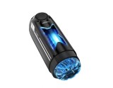 Masturbator Leten X-Speed, 10 Moduri Impingere, Functie Incalzire, USB, Negru, 21 cm