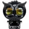 Proiector bufnita LED 50W 2 faze lumina alba sau galbena auto moto 12-24V