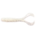 Aji Worm Chiki Chiki 4.3cm White Glow Glitter, Mustad