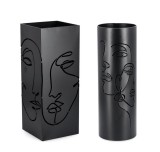 Cumpara ieftin Set 2 suporturi umbrele otel negru Evans 20x20x52h; &oslash;18x52h
