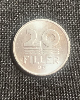 Moneda 20 filer 1986 Ungaria foto