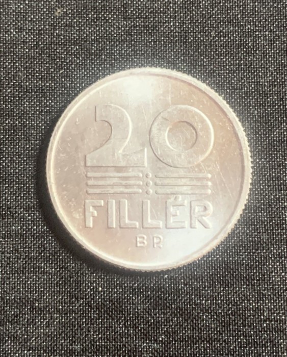 Moneda 20 filer 1986 Ungaria