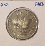 Hungary, Ungaria, 100 Forint Simon Bolivar, 1983, KM#632, comemorativa, Europa