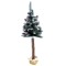 Brad artificial efect zapada, trunchi lemn natural, cu suport, decoratiuni, 150 cm, Jumi GartenVIP DiyLine
