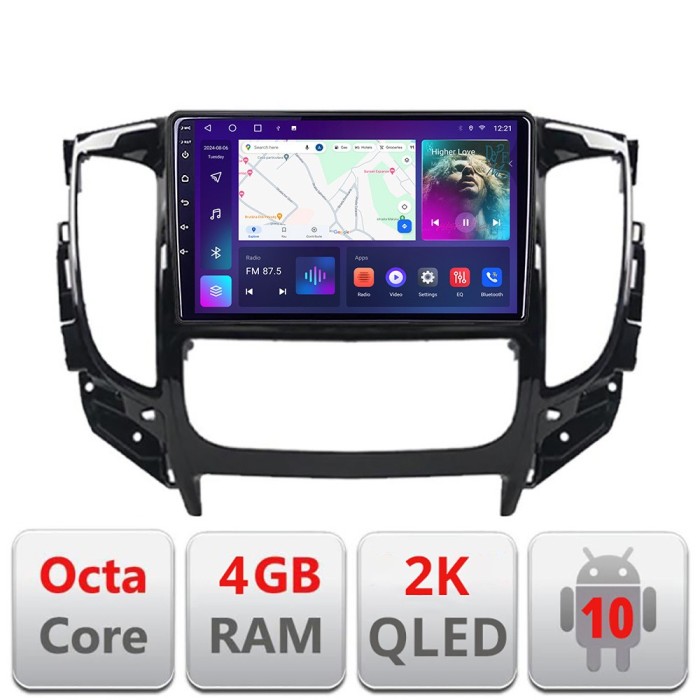 Navigatie Mitsubishi L200 2014-2020 C-1094 Android Octa Core Ecran 2K QLED GPS 4G 4+32GB 360 KIT-1094+EDT-E409-2K v1 CarStore Technology
