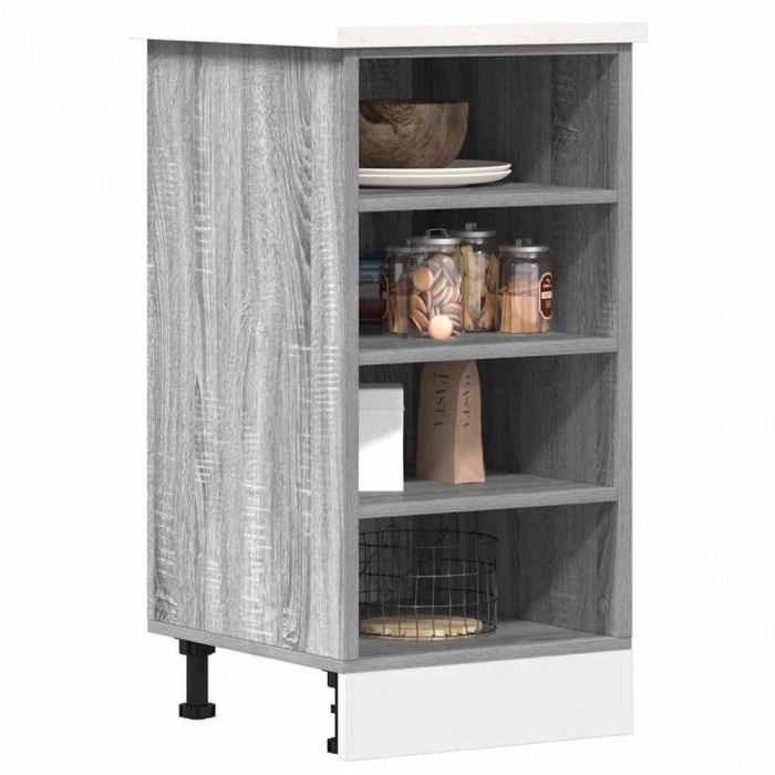 vidaXL Dulap inferior &quot;Riga&quot;, gri sonoma, 40x44,5x81,5 cm