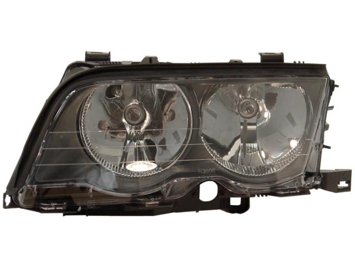 Far Bmw Seria 3 (E46), Sedan/Combi, 06.1998-09.2001, Combi, Sedan, partea Stanga, tip bec H7+H7+W5W; electric; reflector negru; cu soclu bec; cu moto