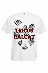 TRICOU FRUIT OF THE LOOM IMPRIMEU &amp;quot;CALCAT&amp;quot; foto