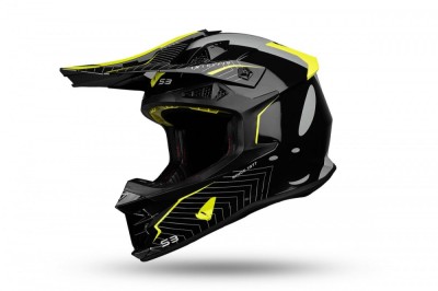 Casca enduro/ATV Ufo Intrepid, gri/negru/galben neon , marimea L Cod Produs: MX_NEW HE155L foto