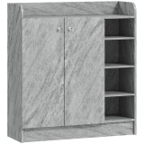 Homcom Dulap Pantofi 83&times;30&times;90 cm &ndash; Lemn, 12 Perechi, Culoare Cafenie | Aosom Romania