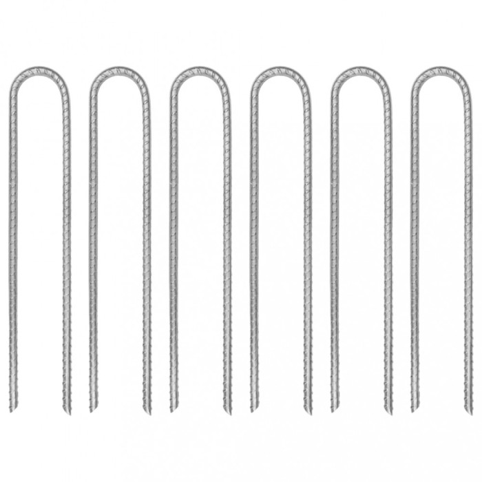 vidaXL Țăruși de cort, 6 buc., 30 cm, &Oslash;7 mm, oțel galvanizat