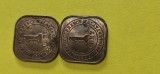 MALAYA BRITANICA , rege GEORGE VI ... doua monede de 1 CENT 1945