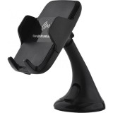 Suport auto W001, eMazing, pentru &icirc;ncărcare wireless prin inducție 10W, negru
