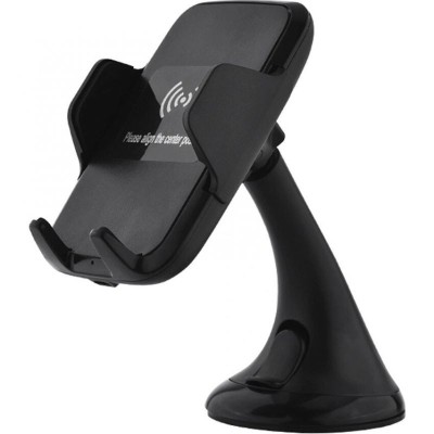 Suport auto W001, eMazing, pentru &amp;icirc;ncărcare wireless prin inducție 10W, negru foto
