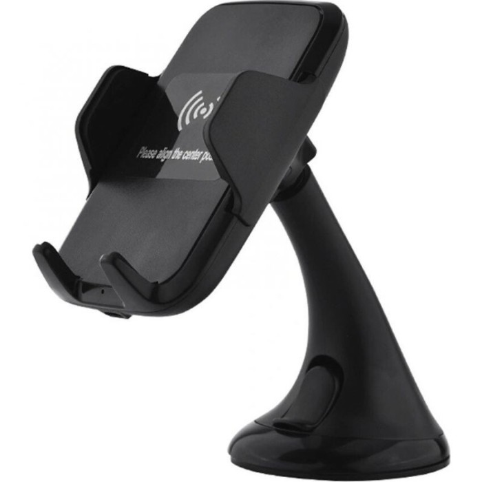 Suport auto W001, eMazing, pentru &icirc;ncărcare wireless prin inducție 10W, negru