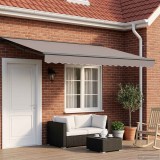 vidaXL Copertină retractabilă manuală Gri deschis 4,5 &times; 3,5 m 3420473