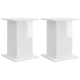 vidaXL Suport pentru plante 2 pcs Alb foarte lucios 30,5 x 30 x 43 cm 899807