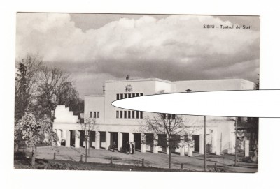 CP Sibiu - Teatrul de Stat, RPR, circulata, 1960, stare foarte buna foto