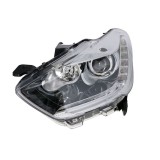 Far Citroen DS5, 09.2011-, partea Stanga, electric, cu lumini de zi pe LED, silver, tip bec H1+H7+LED, cu becuri, Varroc