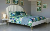 Pat Siena 140x190 cm Tapitat Catifea Nuanta Crem Somiera Inclusa (cod RC75)