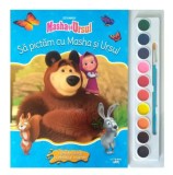 Masha si Ursul, Sa pictam cu Masha si Ursul, Carte de colorat cu pensula si acuarele, Litera
